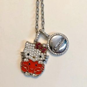 Hello Kitty Sanrio Zodiac Cancer 925 Pave Crystal